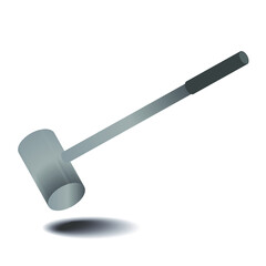 metal round hammer with a handle