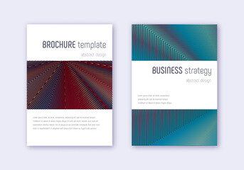 Fototapeta premium Minimalistic cover design template set. Red white 