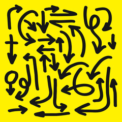 set of handrawn arrow for creative design element