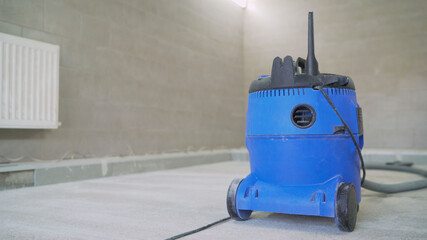 Industrial vacuum cleaner for collecting construction dust and debris. Professional vacuum cleaner...