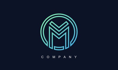 Initial Letter M Logo With Creative Circle Monogram Business Typography Vector Template. Creative Abstract Letter M Logo Design