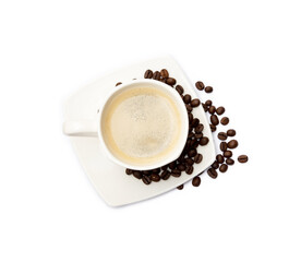 Cup of coffee isolated on white background