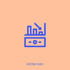 Loss vector icon illustration. Ui/Ux. Premium quality.