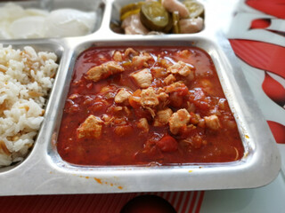 delicious vegetable dish on the plate