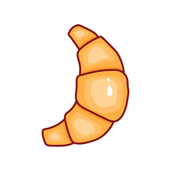 Isolated croissant icon on white background.
