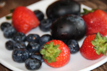 Bright juicy summer fruits 