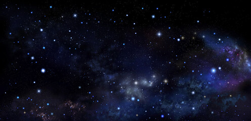Fototapeta na wymiar Stars in outer space, galaxy background