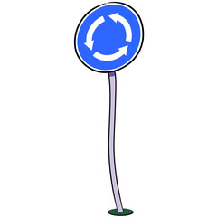 Funny cartoon vector road signs. Cute nursery illustration on white background. Ready for print. Can be used for sticker, poster, print, fabric, textile