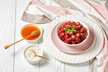 No-bake dessert raspberry rockets on a white plate