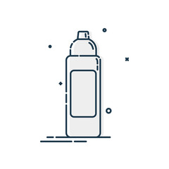 Cosmetic container. Body care hygiene. Blank package bottle. Plastic cosmetic jar product. Beauty product package. Body lotion drop. Oil, lotion, shampoo. Treatment mockup design. Outline object