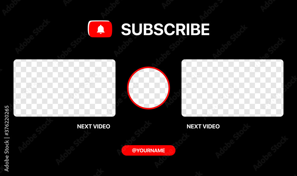 Poster next video. youtube clean vector wireframe for your vlog. next episode. put your video under backgro