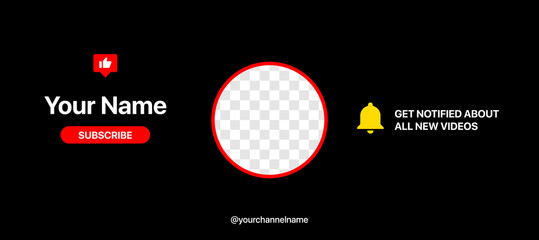 Youtube Channel Cover Wireframe. Youtube Banner For Design Your Channel. Put Your Content Under Background 