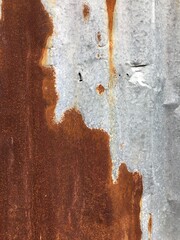 Rust formed on zinc in outdoor areas