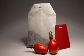Rose hips and tea bag