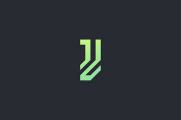 Obraz premium Technology Letter J Logo Template