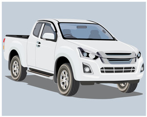 White truck vector design