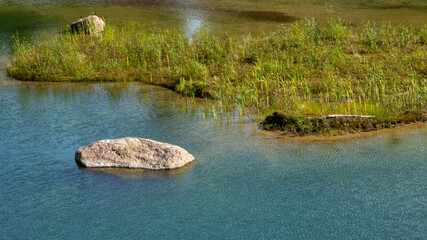Blue, green and the stone