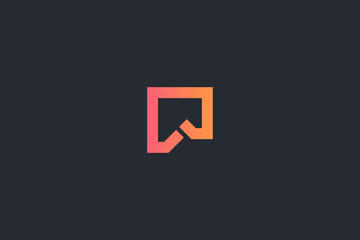 Fototapeta premium Technology Letter P Logo Template