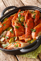 Marengo chicken casserole with a difference and whip up this version with mushrooms, olives, tomato and parsley in the pan on the table. Vertical