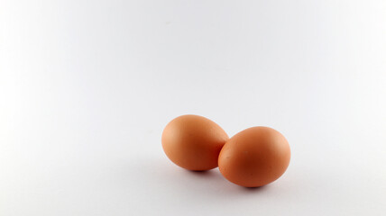 eggs on white background