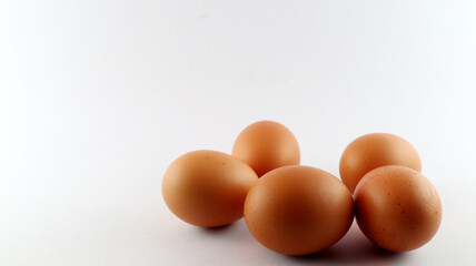 eggs on white background