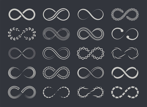 Infinity Loop Logo Icon. Vector Unlimited Infinity, Endless Line Shape Sign