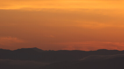sunset in the mountains