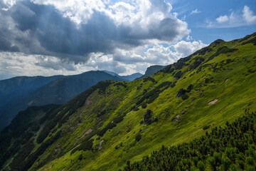 Fototapeta premium Landscape of the Western Tatras in Poland. Mountain landscape.