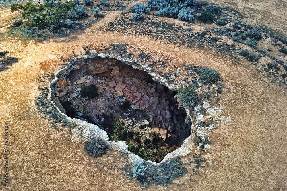 Canvas Prints Huge sinkhole leading to the underground cave