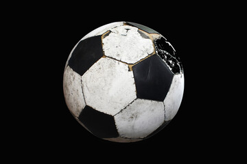 Fototapeta premium soccer ball isolated on black