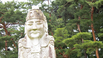 statue of a general guarding the korean emperor's tomb