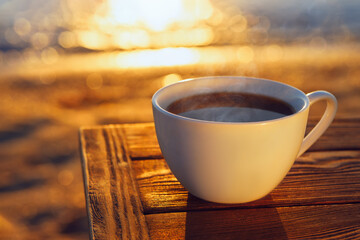 cup of coffee on table