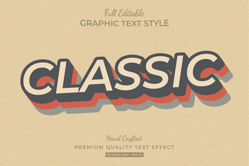 Obraz premium Classic Vintage Text Style Effect Premium Vector