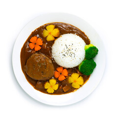 Hamburg Curry Rice Japanese Hambagu curry Sauce
