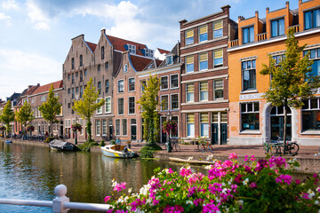 Fototapeta na wymiar Leiden City in the Netherlands.