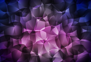 Dark Purple vector polygonal pattern.