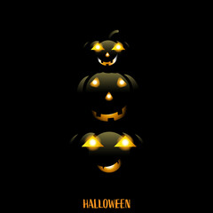 Halloween Pumpkin for celebration on dark background.