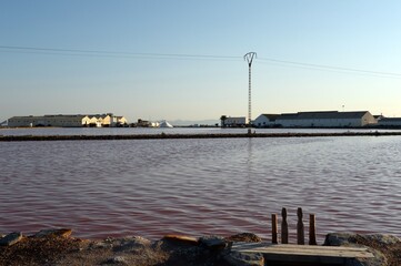 Salt mining in San Pedro del Pinatar. Spain