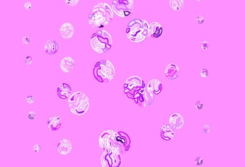 Light Purple, Pink vector texture with disks.