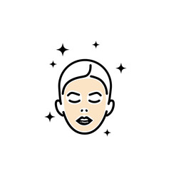 Face mask sheet icon. Skin care concept. Vector on isolated white background. EPS 10