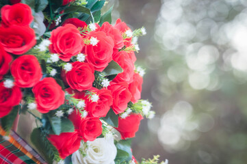 bouquet of pink roses