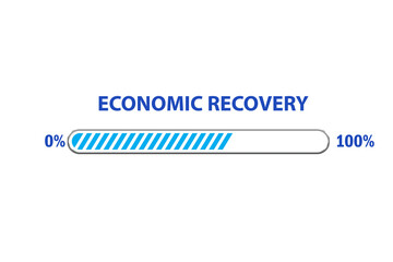 Concept of economic recovery in business