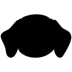 Silhouette of Beagle front head