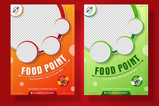 Food Flyer A4 size Vector Template for Social Media Post or promotion