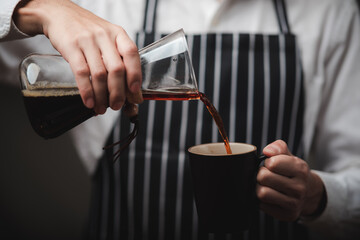 process to making coffee with coffee filter dripper kits, vintage style tools for barista brewing