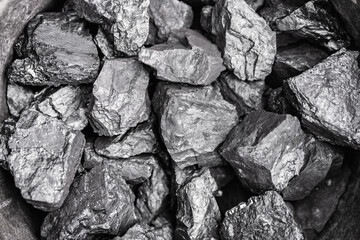 Background macro black coal mine large amount