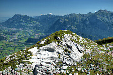 Bergpanorama auf dem Pizol in der Schweiz 7.8.2020