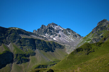 Bergpanorama auf dem Pizol in der Schweiz 7.8.2020