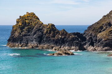 Picturesque Kynance Cove at Cornwall's Lizard peninsula, UK