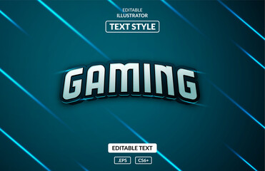 Gaming esport style text effect, Editable text effect